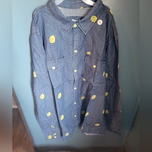 Mighty Fine Other - Adventure Time NEW in package lemongrab‎ button down shirt size XL